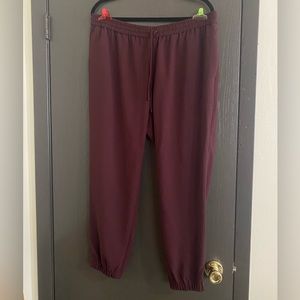 Express maroon pants, size large